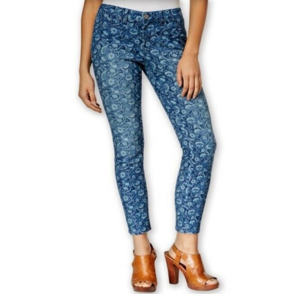 Maison Jules Zoe Super Skinny Floral Jeans